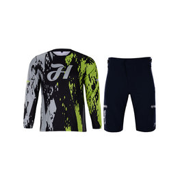 HOLOKOLO Maillot y pantalón MTB - TYRE MTB LONG - gris/verde/negro